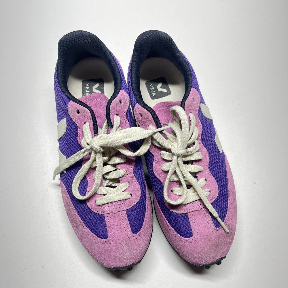 Veja Wome's Rio Branco Colorblock Runner Sneakers Purple/White Size 8
